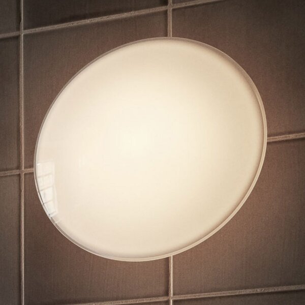 Louis Poulsen AJ Eklipta - aplică perete LED, 22cm, reglabil, Alb, Camera de zi / sufragerie, Sticlă, Design, Plafon rotund direct