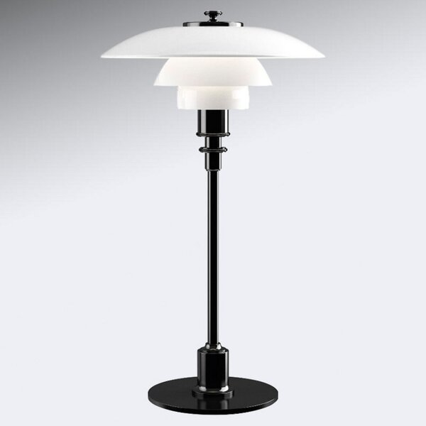 Louis Poulsen PH 2/1 lampă de masă, negru, Alb, Camera de zi / sufragerie, Metal, Design