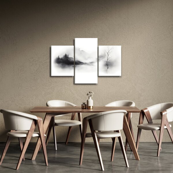 Tablou - pictură cu cerneală de peisaj (90x60 cm)