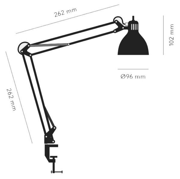Lampă de masă NORDIC LIVING, Alb, Studiu / Birou, Aluminiu