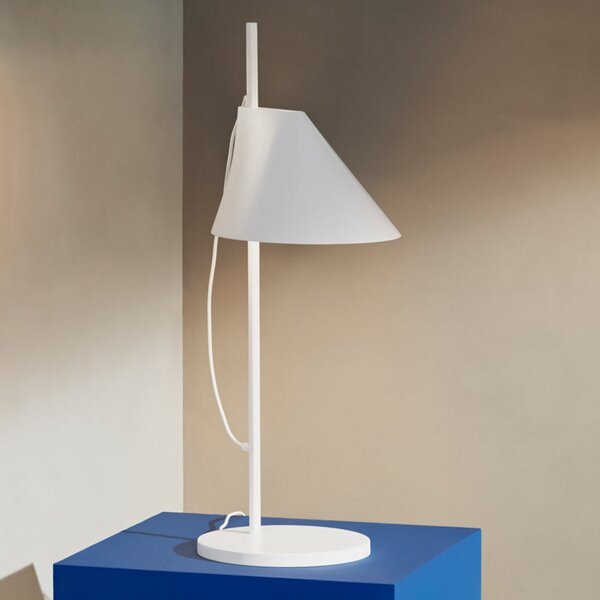 Louis Poulsen Yuh - lampă de masă LED, alb, reglabil, Alb, Camera de zi / sufragerie, Metal, Design