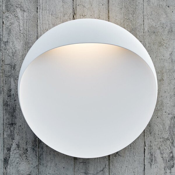 Louis Poulsen Aplică de perete cu LED Flindt, alb, 2.700 K, Ø 20 cm, reglabil, Alb, Camera de zi / sufragerie, Aluminiu, Design
