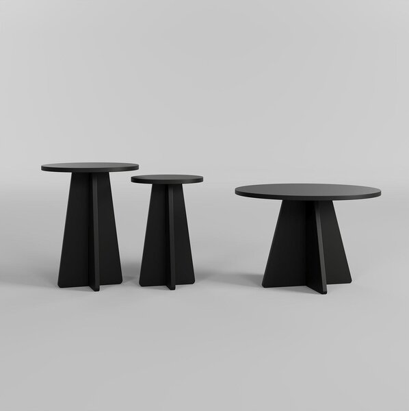 Set 2buc. măsuțe cafea Kabivo 1 (negru). 1089600
