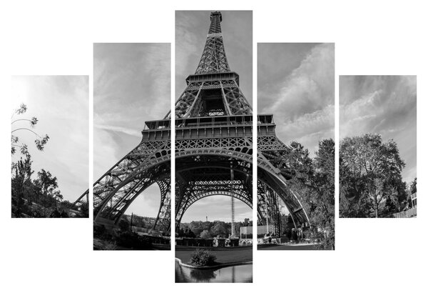 Tablou - Turnul Eiffel, alb-negru (150x105 cm)