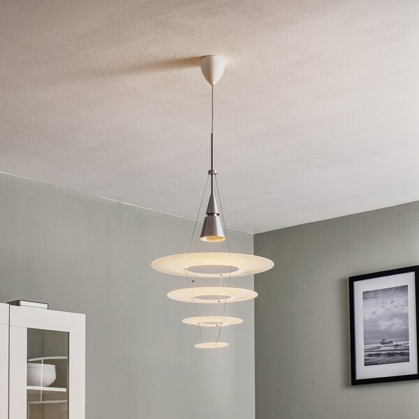 Louis Poulsen Enigma 425 lampă suspendată alu, reglabil, Alb, Camera de zi / sufragerie, Metal, Design