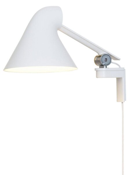 Louis Poulsen NJP aplică perete LED braț scurt alb, Alb, Camera de zi / sufragerie, Metal, Design