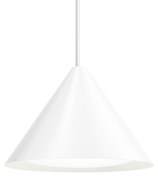 Louis Poulsen Keglen lampă susp. LED 40cm alb, reglabil, Alb, Camera de zi / sufragerie, Metal, Design