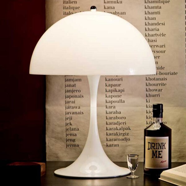 Louis Poulsen Panthella - lampă de masă designer, Alb, Camera de zi / sufragerie, Plastic, Design