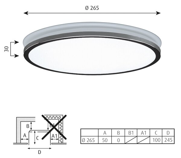 Louis Poulsen Munkegaard Ø 26,5cm crom/satinat, reglabil, Metalic, Camera de zi / sufragerie, Metal, Design, Corpuri de iluminat încastrate rotunde