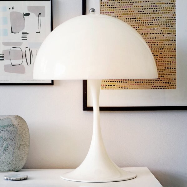 Louis Poulsen Panthella - lampă de masă designer, Alb, Camera de zi / sufragerie, Plastic, Design