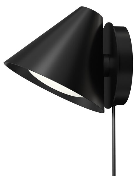 Louis Poulsen Keglen aplică perete 3000K negru, reglabil, Negru, Camera de zi / sufragerie, Metal, Design
