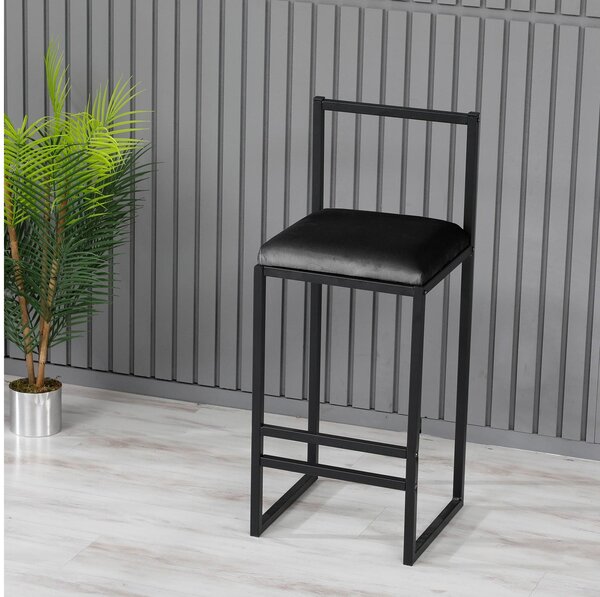 Scaun tip bar Nathaniel (Negru). 1089656