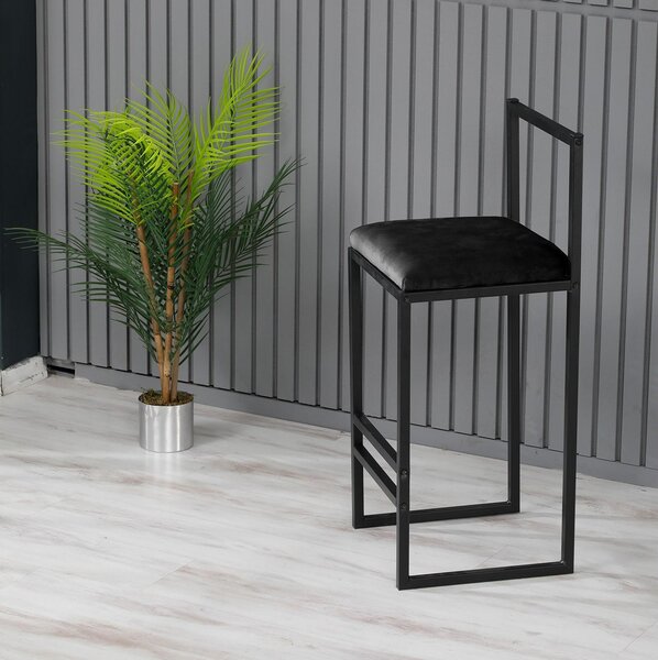 Scaun tip bar Nathaniel (Negru). 1089656