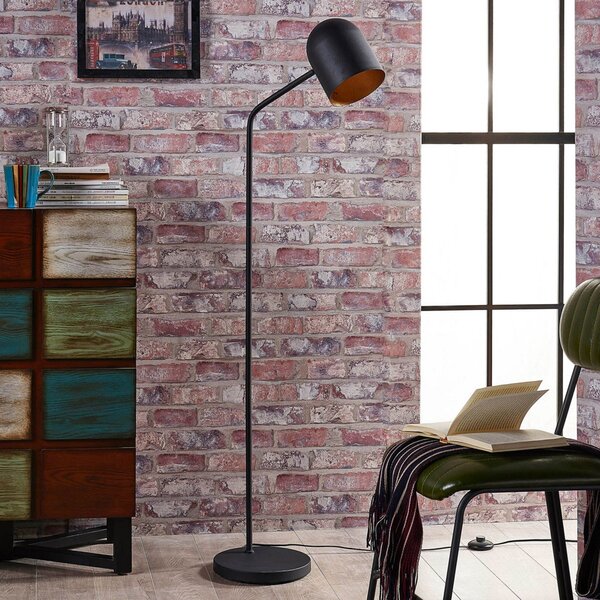 Lampadar Lindby, Morik, Negru, Camera de zi, Metal, Modern
