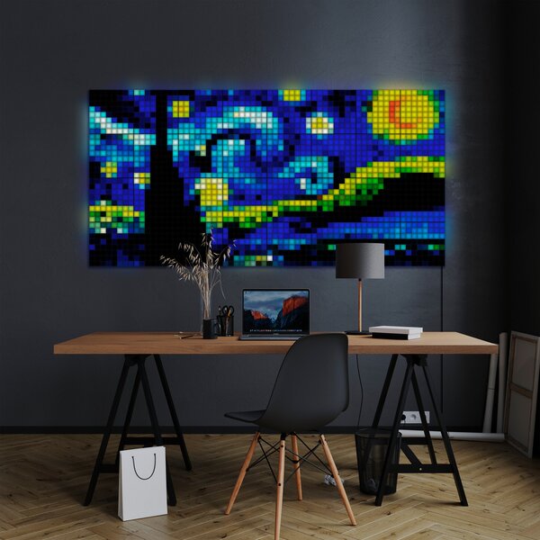 Twinkly Twinkly RGB-Squares negru, IP20, 1+5 Set de pornire, reglabil, Negru, Plastic