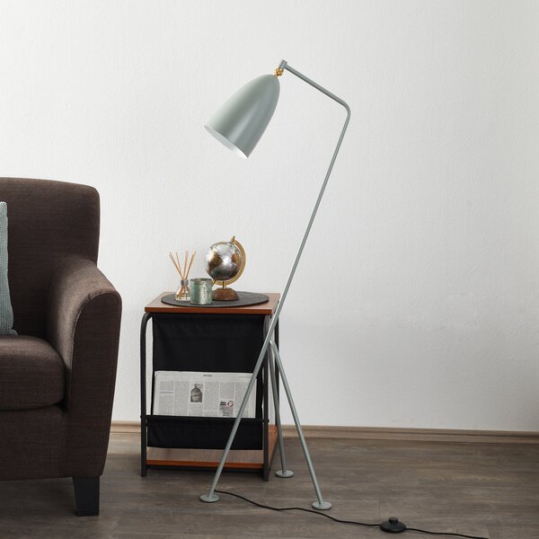 Lampadar GUBI, Gräshoppa, Albastru, Camera de zi, Metal, Design