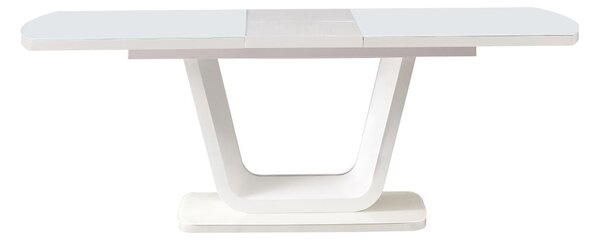 Masă de sufragerie extensibilă 160 OLAF (alb lucios) (pentru 6-8 persoane). 1091460