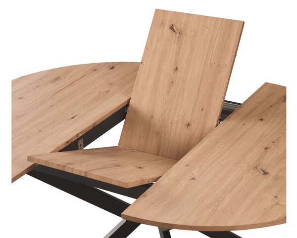 Masă de sufragerie extensibilă 100 AMERO (stejar artisan + negru) (pentru 4-6 persoane). 1091462