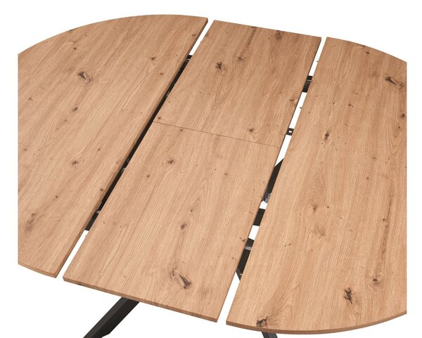 Masă de sufragerie extensibilă 100 AMERO (stejar artisan + negru) (pentru 4-6 persoane). 1091462