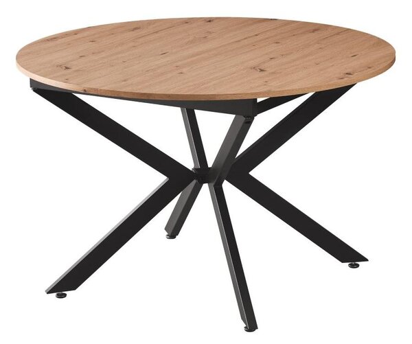 Masă de sufragerie extensibilă 100 AMERO (stejar artisan + negru) (pentru 4-6 persoane). 1091462