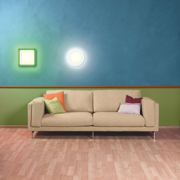 LEDVANCE LED Color+white round aplică perete 20cm, Alb, Camera de zi / sufragerie, Plastic, Modern