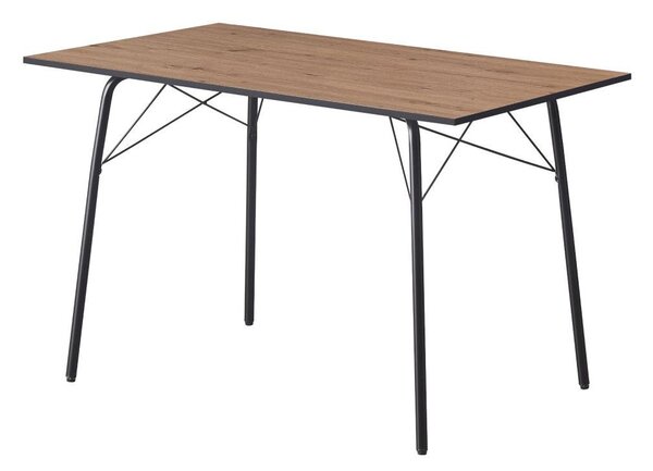 Masă de sufragerie 120 MALAK (stejar artisan + Negru) (pentru 4 persoane). 1091471