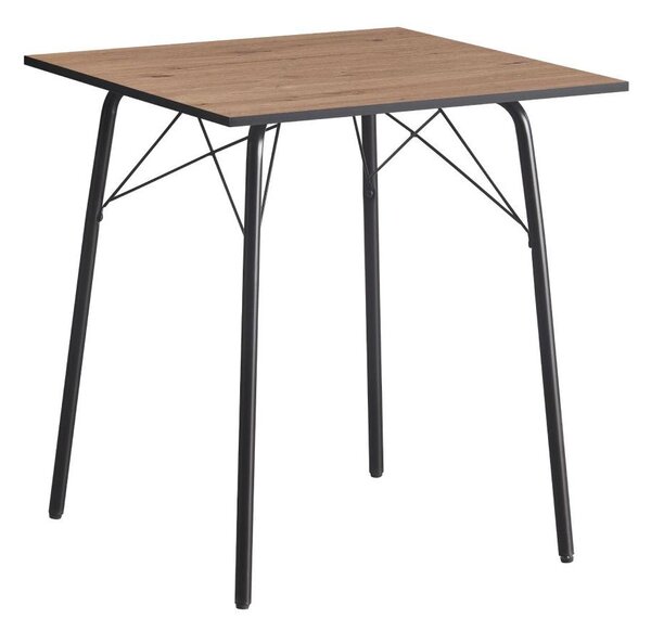Masă de sufragerie 70 MALAK (stejar artisan + Negru) (pentru 4 persoane). 1091473
