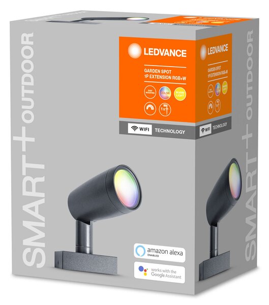 LEDVANCE SMART+ WiFi Garden Spot 1 extensie, reglabil, Gri, Metal, Modern