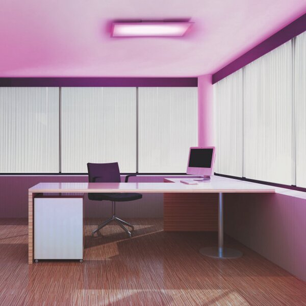 LEDVANCE SMART+ WiFi Planon Plus, RGBW, 60 x 30 cm, reglabil, Alb, Studiu / Birou, Metal, Modern