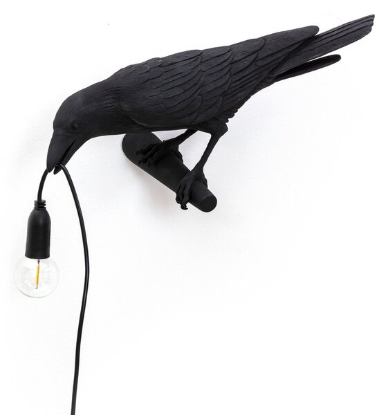 Lampă de masă SELETTI, Bird Lamp, Negru, Camera de zi, Plastic, Design