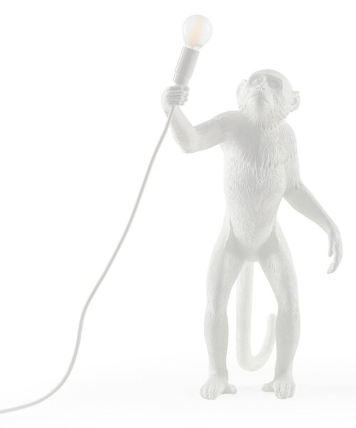 Lampă de masă SELETTI, Monkey Lamp, Alb, Camera de zi, Plastic, Design