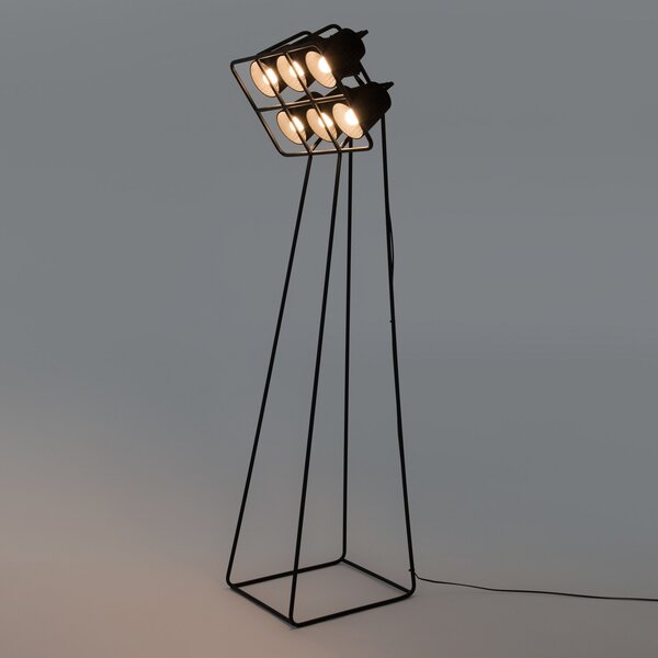 Lampadar SELETTI, Multilamp, reglabil, Negru, Camera de zi, Metal, Design