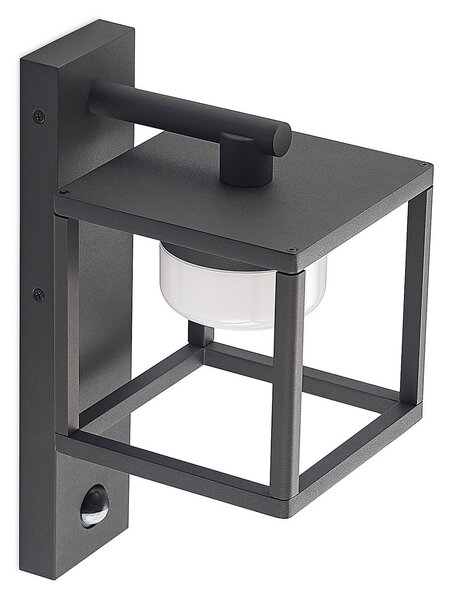 Lampă de Exterior Lucande, Timio, reglabil, Gri, Balcon, Aluminiu, Modern