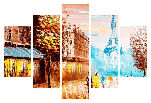 Tablou - Vremea ploioasă și Turnul Eiffel (150x105 cm)