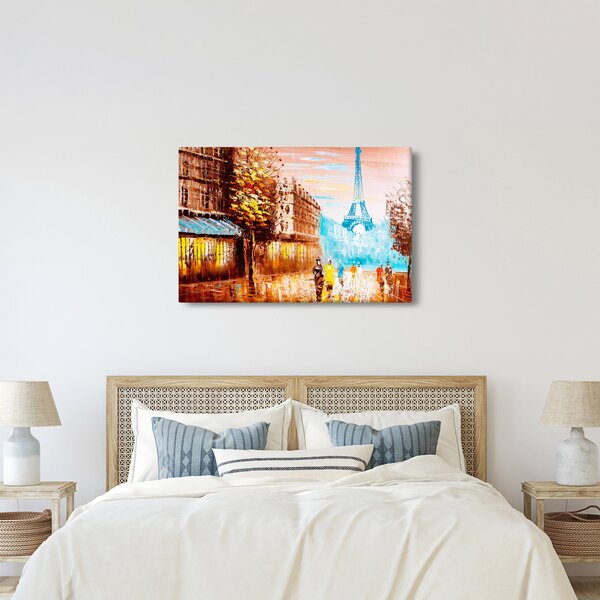 Tablou - Vremea ploioasă și Turnul Eiffel (90x60 cm)