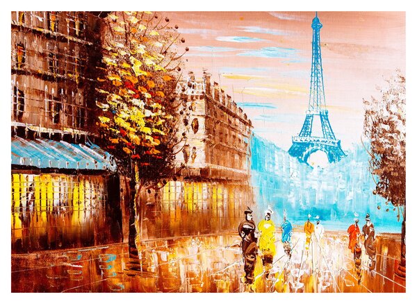 Tablou - Vremea ploioasă și Turnul Eiffel (70x50 cm)