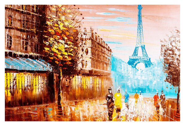 Tablou - Vremea ploioasă și Turnul Eiffel (90x60 cm)