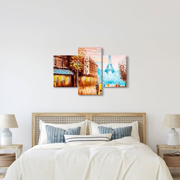 Tablou - Vremea ploioasă și Turnul Eiffel (90x60 cm)