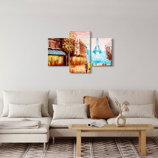 Tablou - Vremea ploioasă și Turnul Eiffel (90x60 cm)