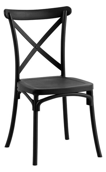 Scaun de sufragerie SAVIVA (Negru). 1091685