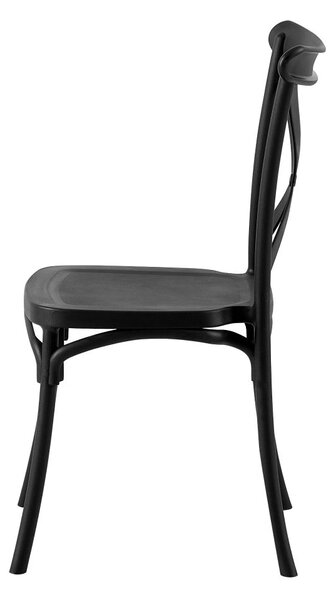 Scaun de sufragerie SAVIVA (Negru). 1091685