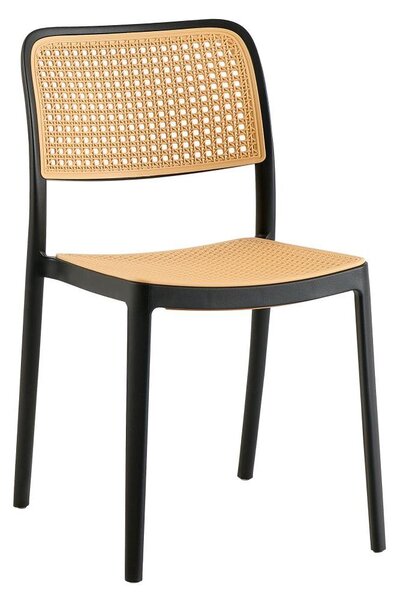 Scaun de sufragerie RAVIN (Negru + Bej). 1091687