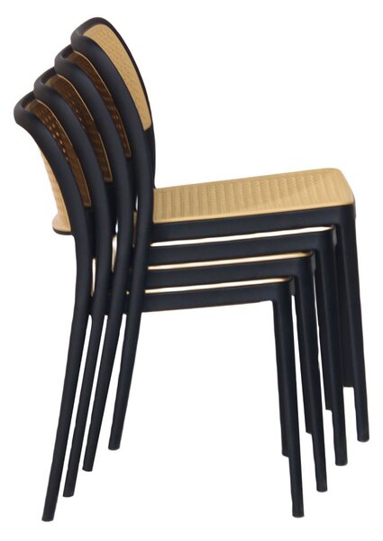 Scaun de sufragerie RAVIN (Negru + Bej). 1091687