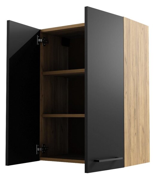 Dulap de baie suspendat Valiant (craft auriu + negru). 1092001
