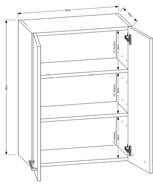 Dulap de baie suspendat Valiant (craft auriu). 1092000