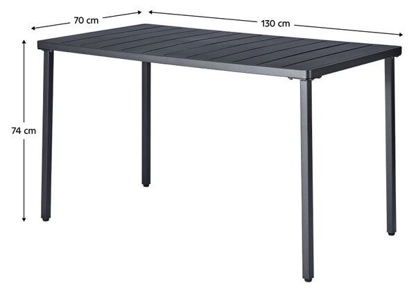 Masă de grădină SALTAN (negru) (pentru 4-6 persoane). 1091744
