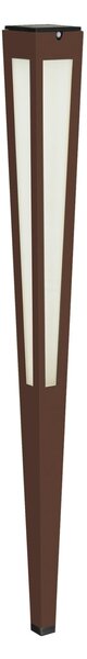 Les Jardins Torță LED solară Tinka cu senzor, 120 cm, corten, reglabil, Maro / Rugină, Metal, Spot de exterior / vârf de pământ