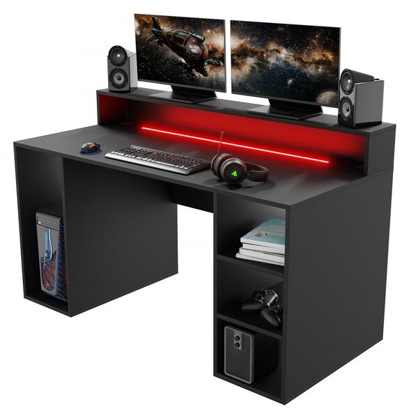 Masă de scris LED Myst (negru). 1092048