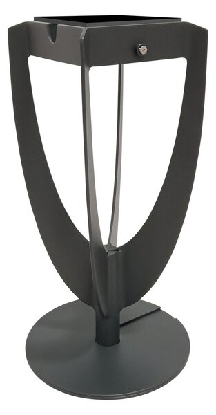 Les Jardins Lampă solară LED Tulip cu picior de sprijin, gri, Gri, Metal, Piedestal pentru exterior