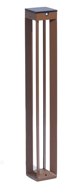 Les Jardins Lampă solară LED Borne cu senzor, 90 cm, corten, reglabil, Maro / Rugină, Metal, Design, Boltă de exterior / cale de acces